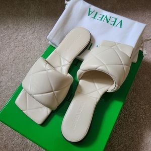 SOLD Bottega Veneta Lido Quilted Embossed Sandals